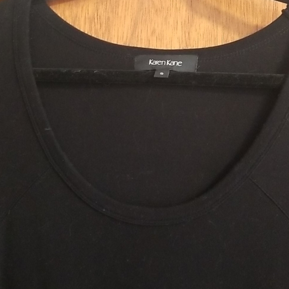 Black jersey knit dress by Karen Kane.  Sz S - Picture 3 of 5